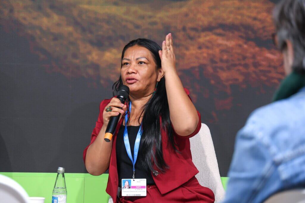 Gestora da Sepi, Francisca Arara, ressalta a importância da participação ativa dos povos indígenas nas políticas públicas ambientais do Sisa. Foto: Pedro Devani/Secom